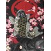 Mens Kimono Carp   Flower Print Japanese Fish Elastic Waist Two Piece Outfits