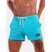 Mens Sport Solid Color Quick Dry Pocket Drawstring Shorts