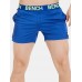 Mens Sport Solid Color Patchwork Letter Waistband Quick Dry Breathable Mid Waist Shorts