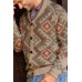 Lapel Slim Jacquard Sweater Men's Cardigan