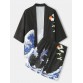 Mens Kimono Waves   Cap Pattern Japanese Elastic Waist Two Piece Outfits