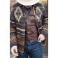 Men's Pattern Leisure Fashion Geometry Print Coat